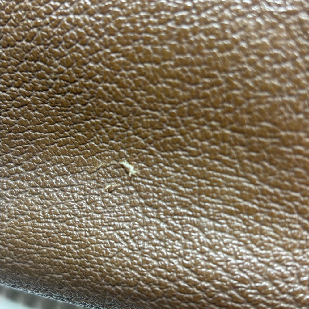 VTG Stone Mountain Two-Tone Pebbled Leather Crossbody Rare USA Made W/ Damage - Picture 16 of 16